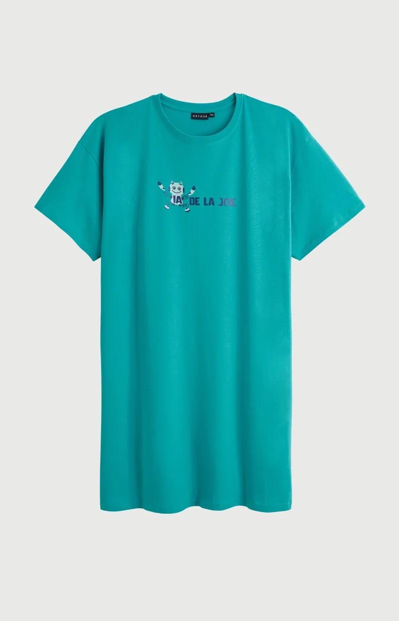 Maxi Tee-Shirt en jersey de coton léger - IA de la joie