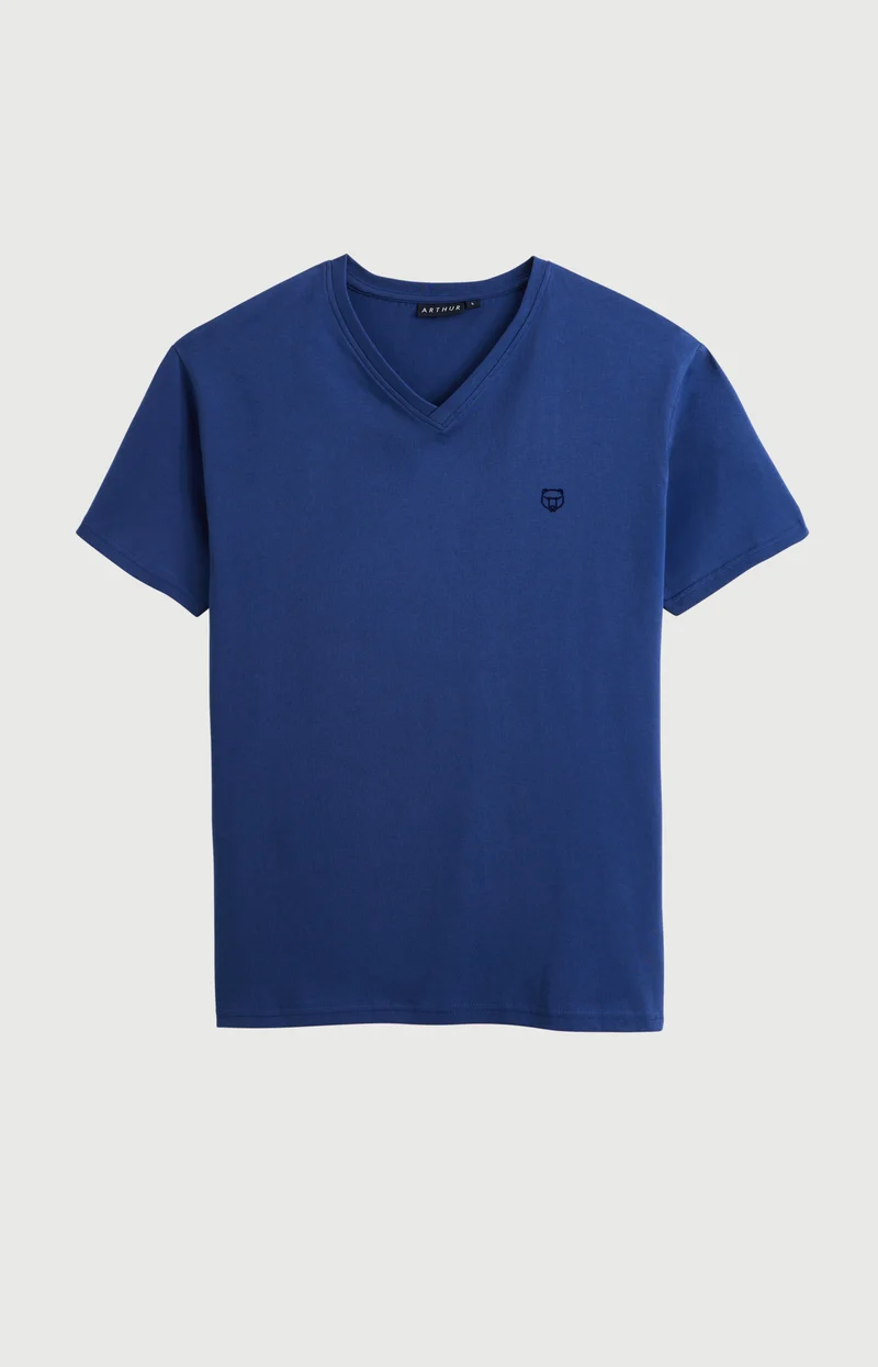 Tee-shirt en jersey de coton léger - Marin
