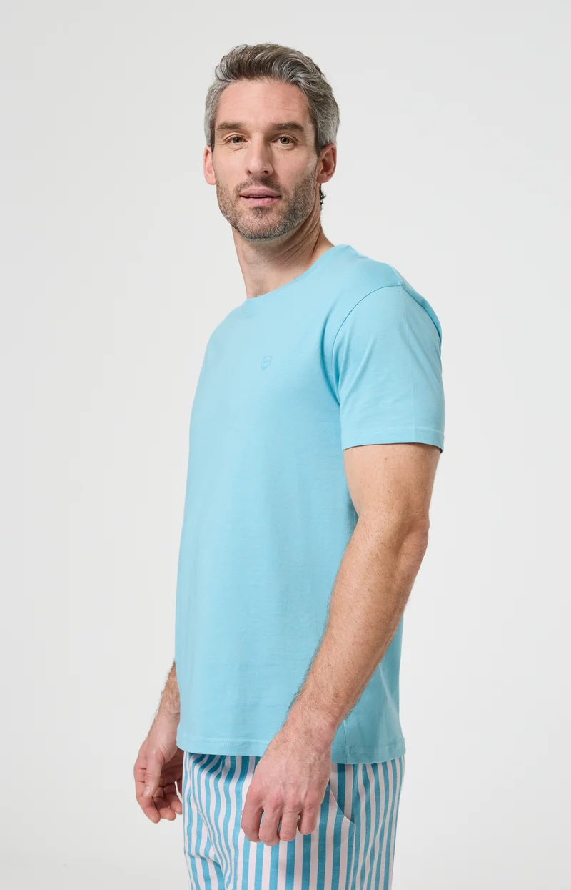 Tee-shirt en jersey de coton léger - Pacifique
