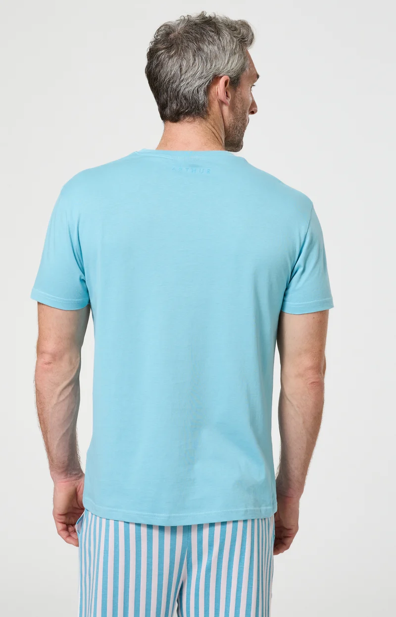 Tee-shirt en jersey de coton léger - Pacifique
