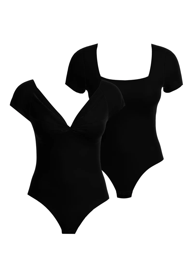 Lot de 2 bodys manches courtes Sunny Noir