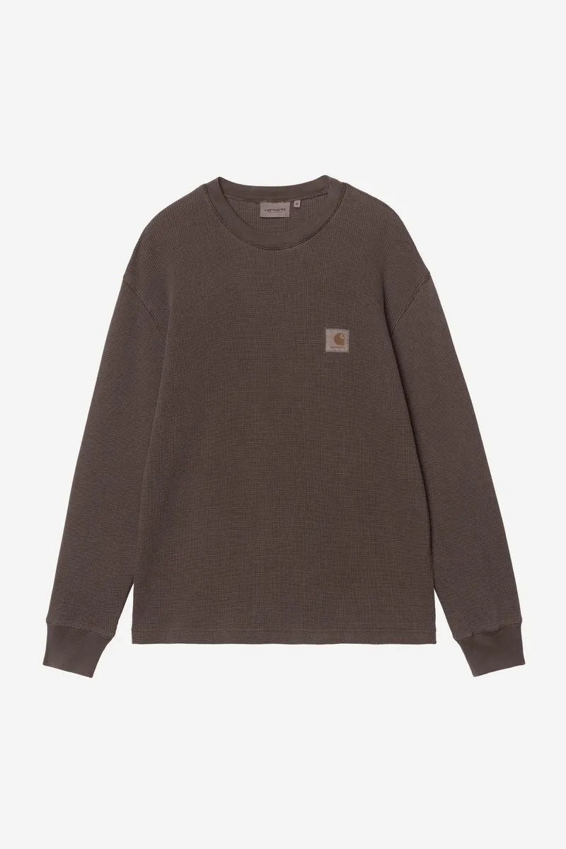 Carhartt Wip VISTA WAFFLE L/S TEE Tobacco garment dyed