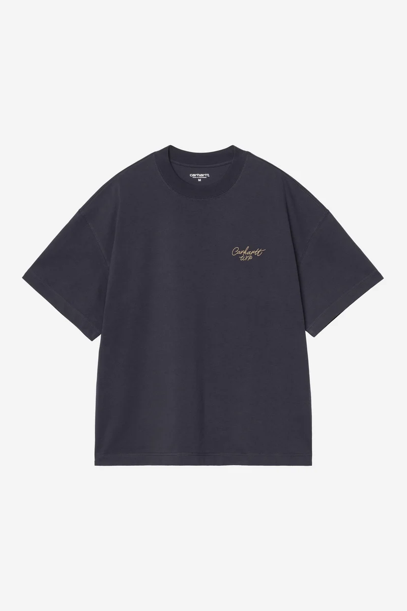 Carhartt Wip SIGNATURE SCRIPT S/S TEE Dark Navy / WIP Dusty H