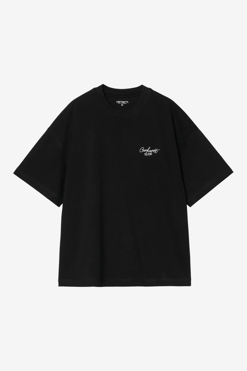 Carhartt Wip SIGNATURE SCRIPT S/S TEE Black / White