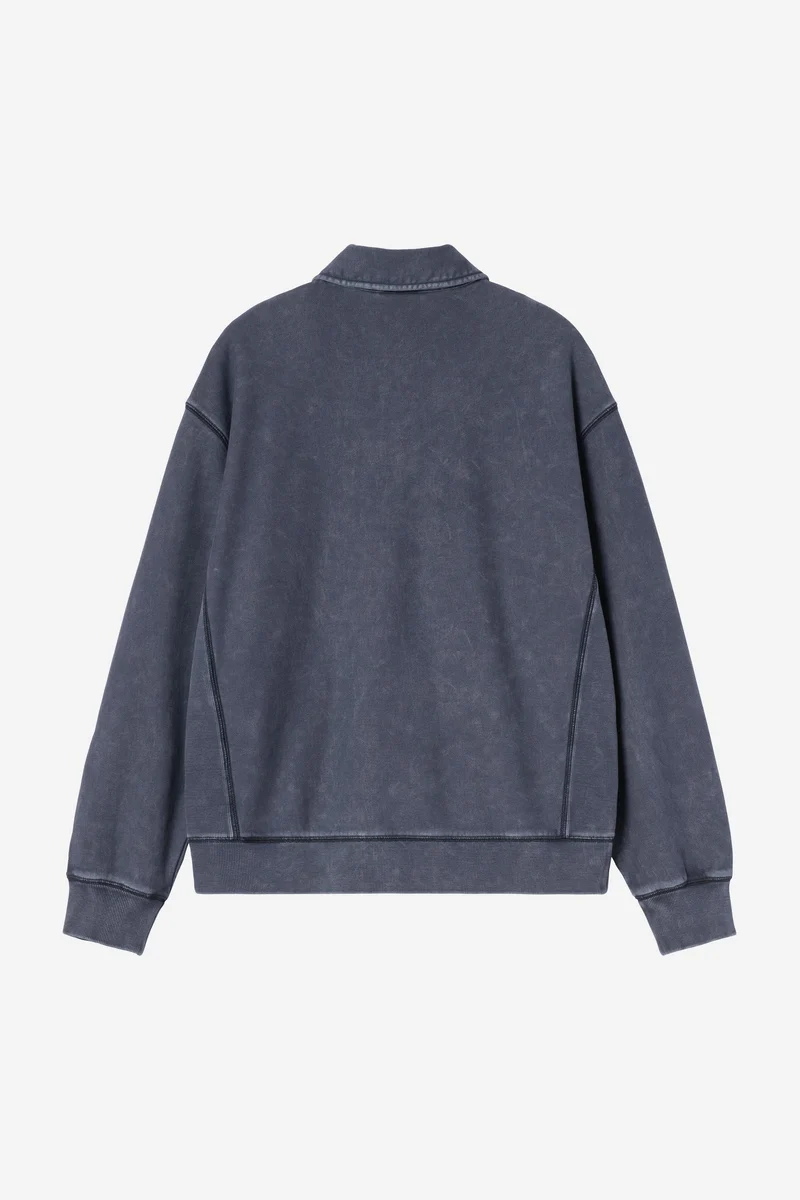 Carhartt Wip LAMBERT POLO SWEAT Dark Navy moon wash