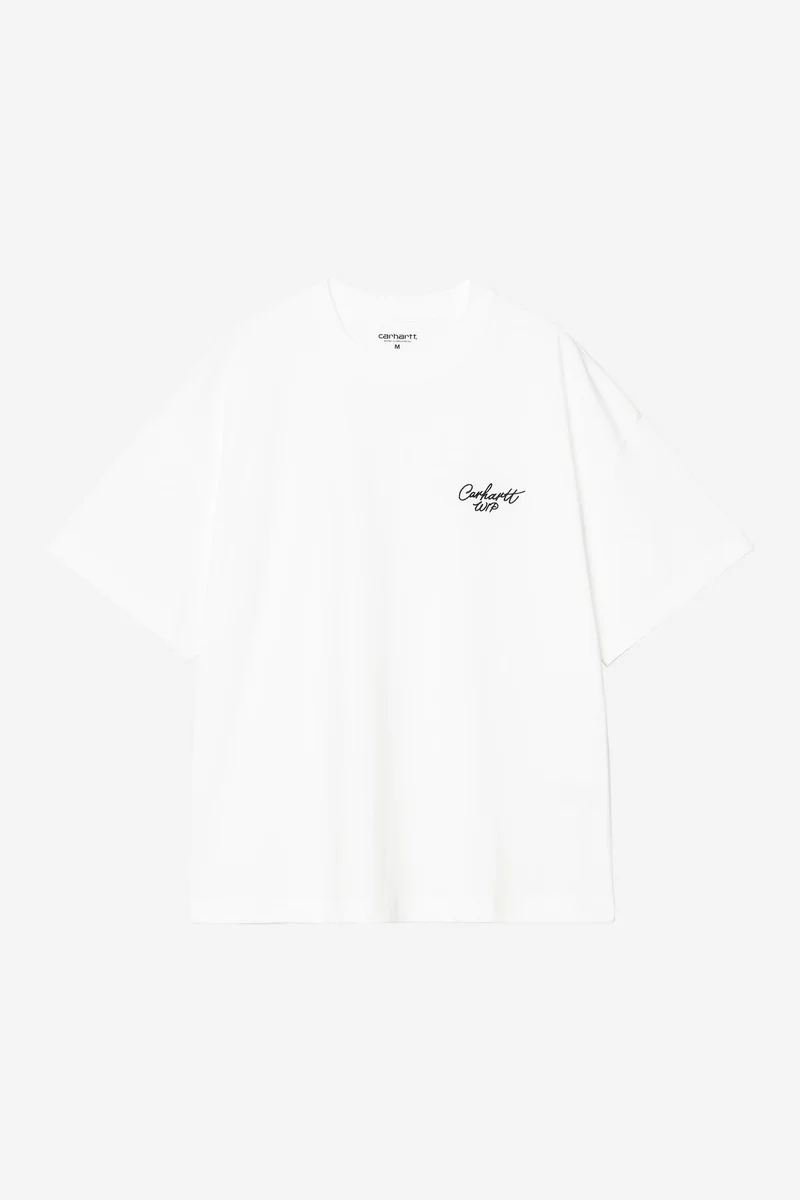 Carhartt Wip SIGNATURE SCRIPT S/S TEE White / Black