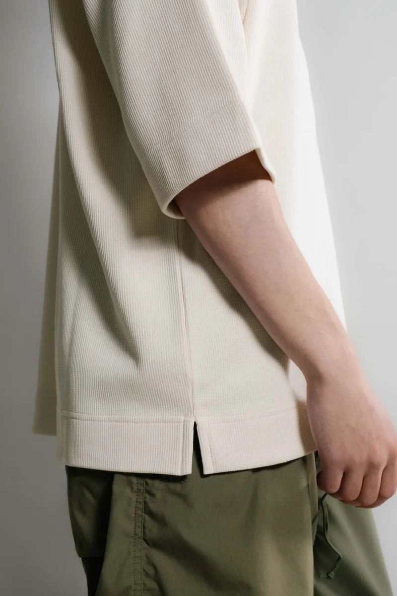 Nitto knitwear - Vahé manches courtes - Naturel