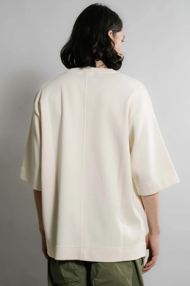 Nitto knitwear - Vahé manches courtes - Naturel