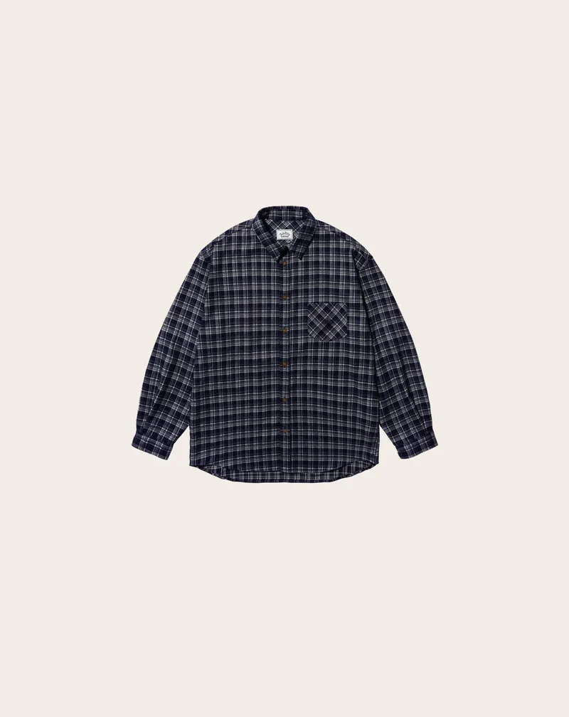 Flannel Check Shirt - Navy