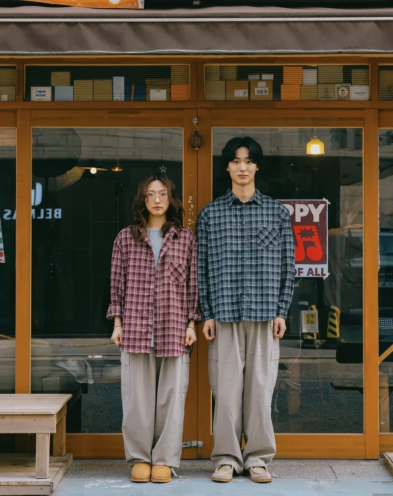 Flannel Check Shirt - Navy