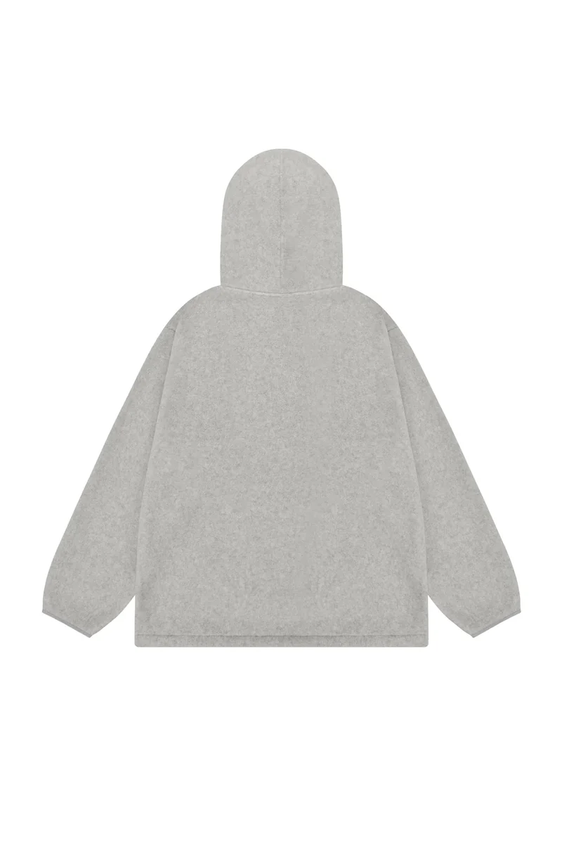 Sunrise Fleece Button Hoodie - White