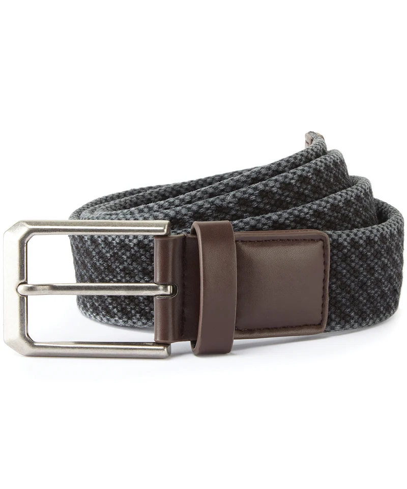 Black - Men's vintage wash canvas belt