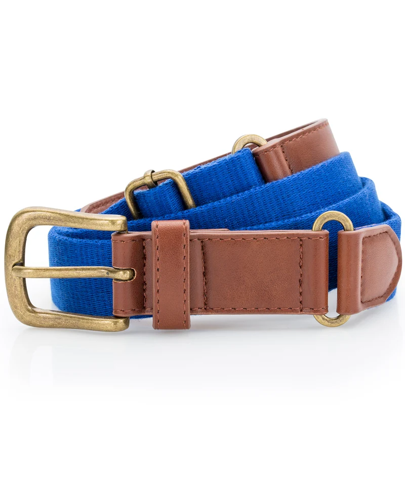 Royal - Faux leather and canvas belt