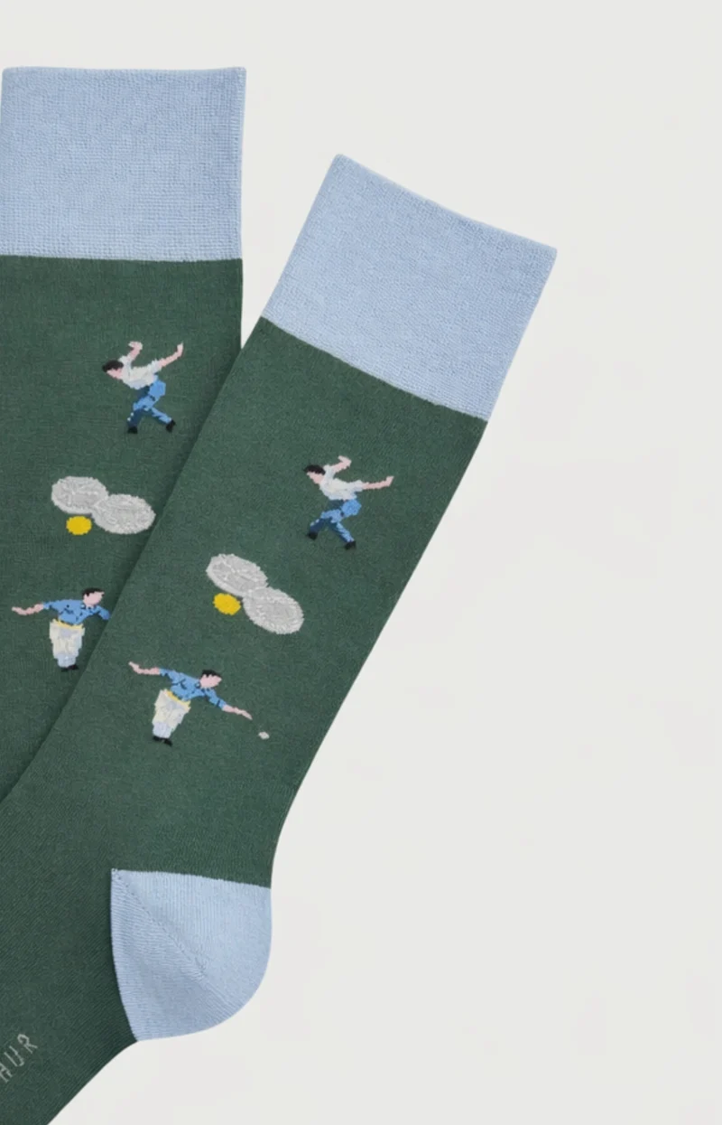 Chaussettes en coton - Pétanque Vert