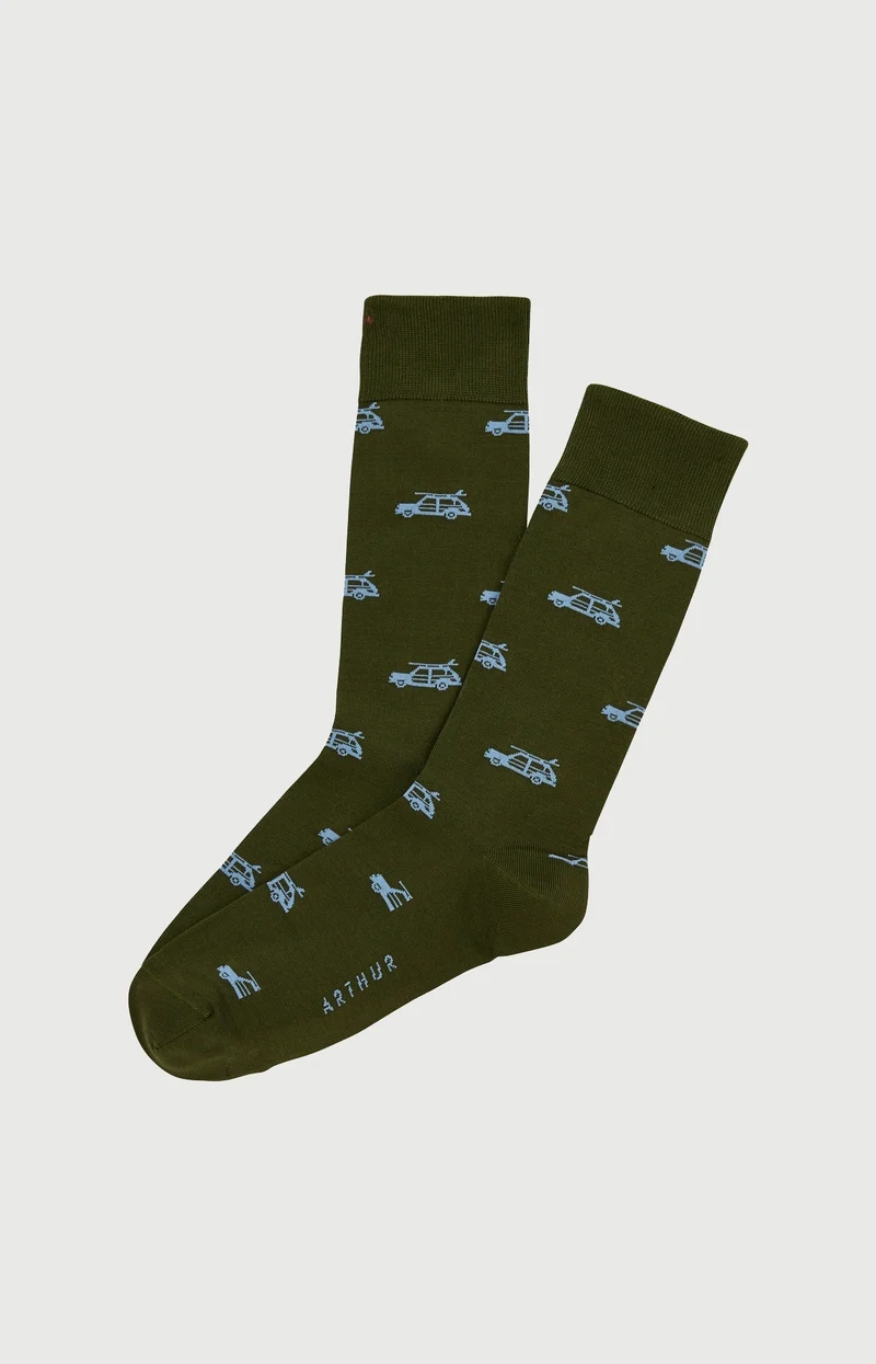 Chaussettes en fil d'écosse - Surf Kaki