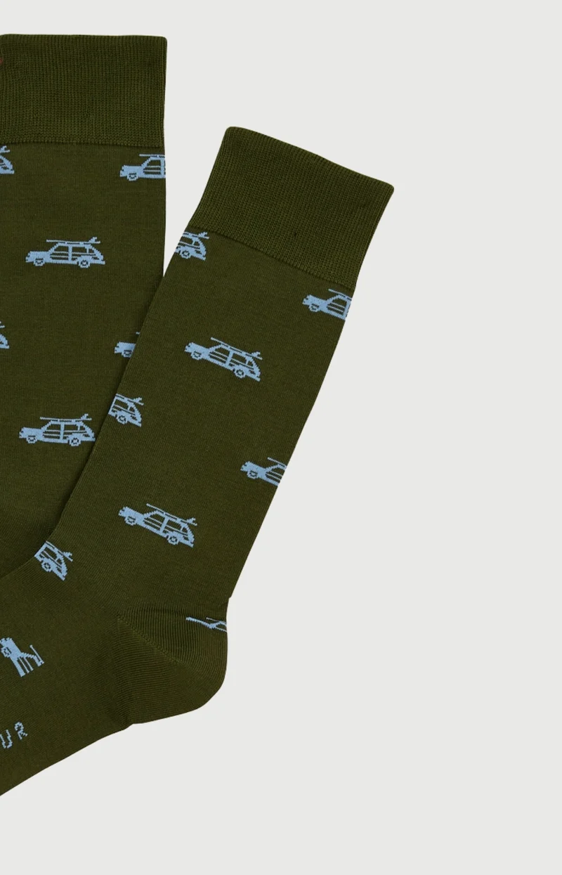 Chaussettes en fil d'écosse - Surf Kaki