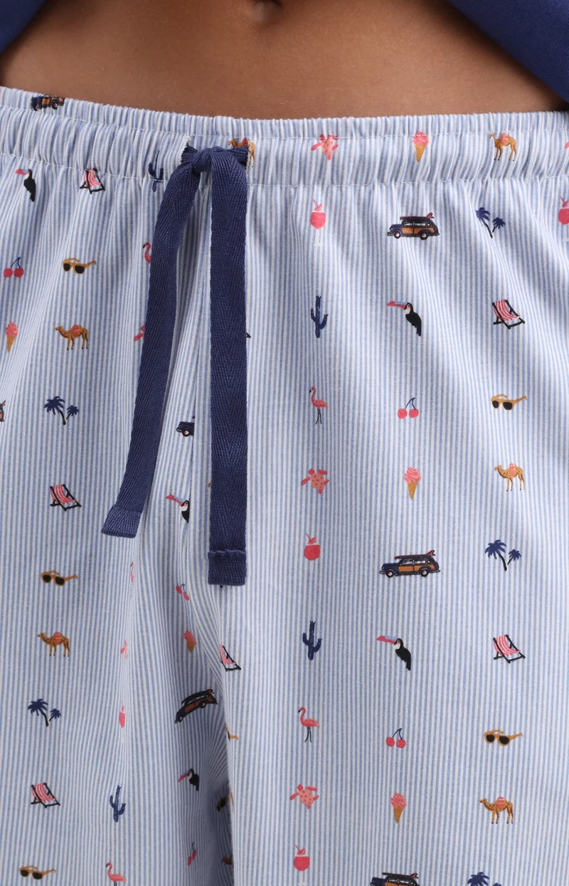 Pyjashort en jersey de coton léger - Mode vacances ON