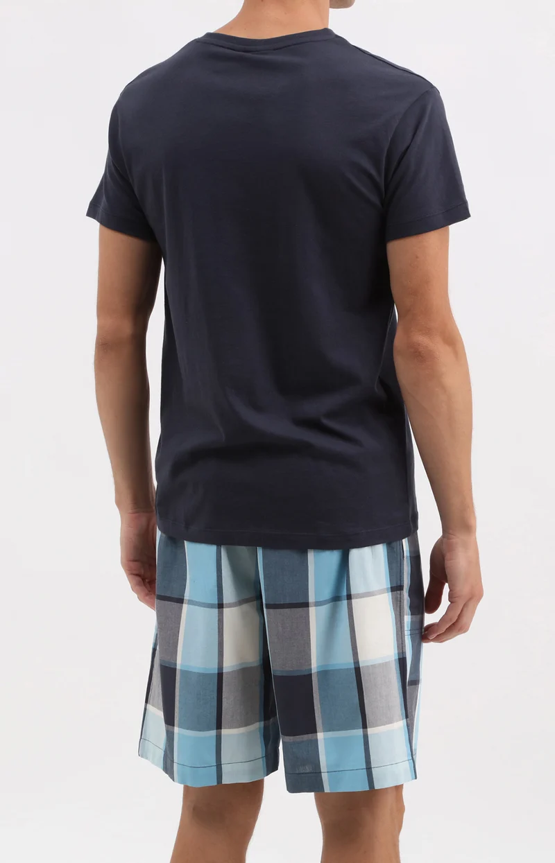 Pyjashort en jersey et popeline de coton - Melbourne
