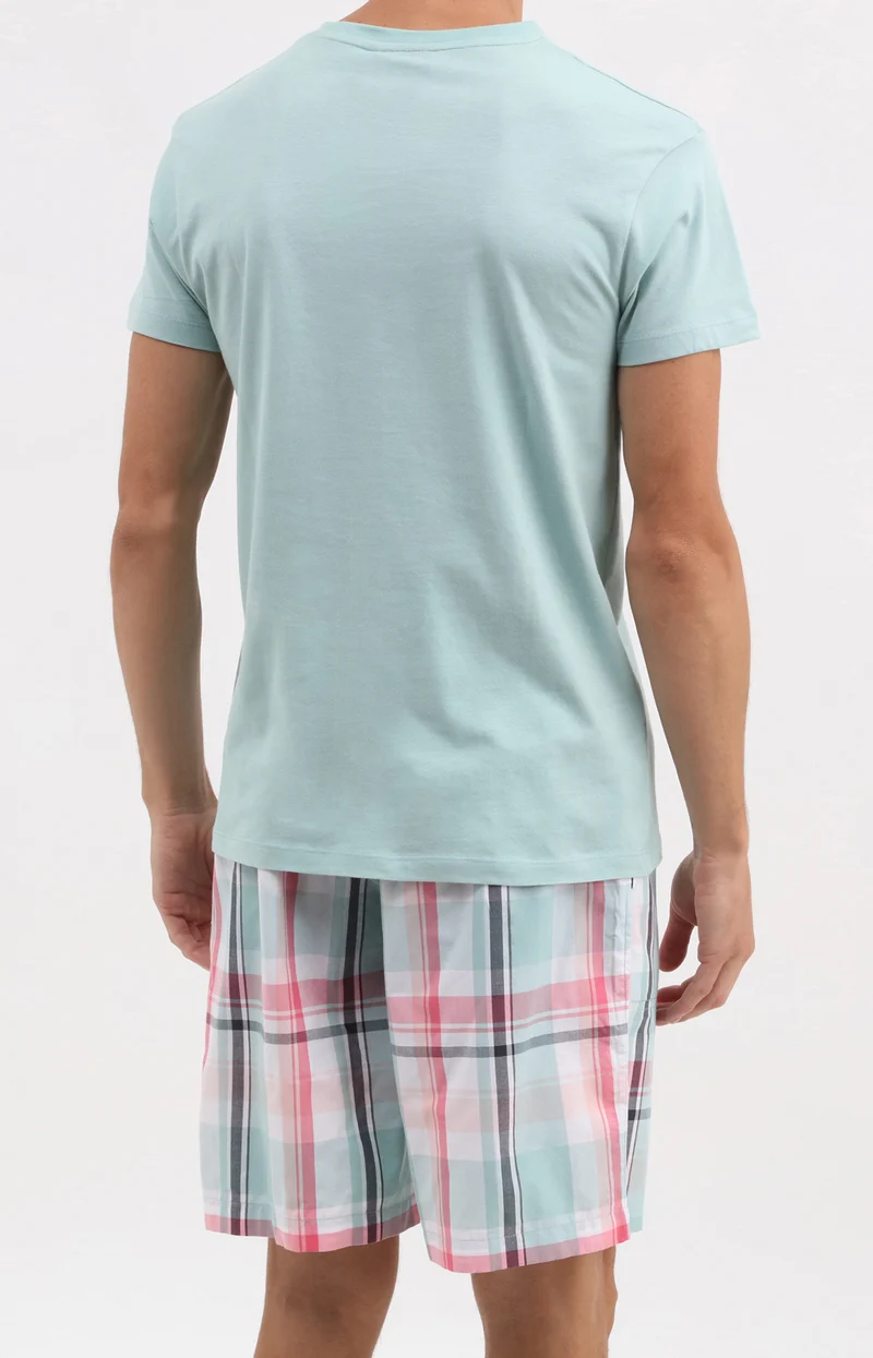 Pyjashort en jersey et popeline de coton - Marlon