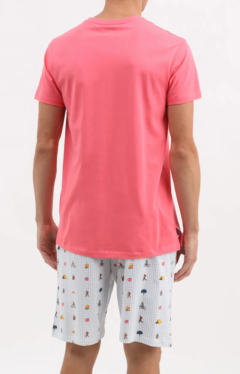 Pyjashort en jersey de coton léger - J'ai pas de réseau
