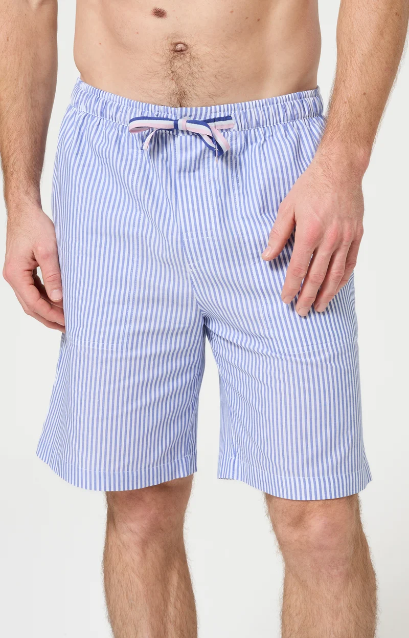 Short en popeline de coton - Rayé