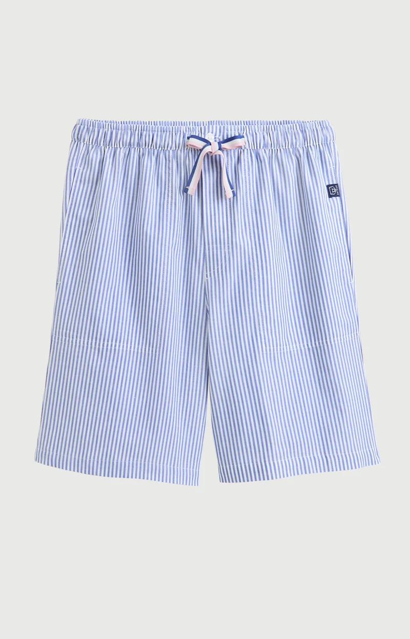 Short en popeline de coton - Rayé