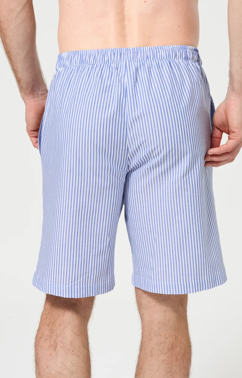 Short en popeline de coton - Rayé