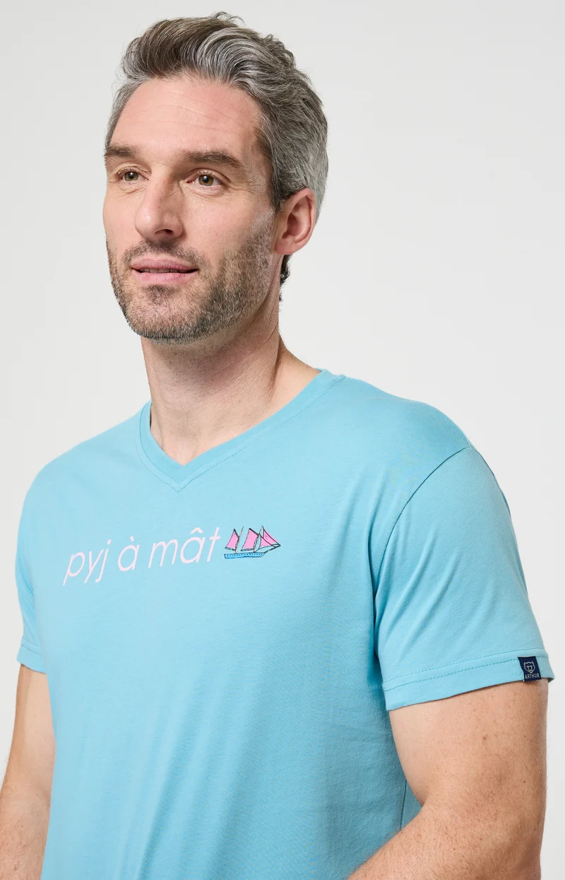 Pyjashort en jersey de coton léger - Pyj à mât
