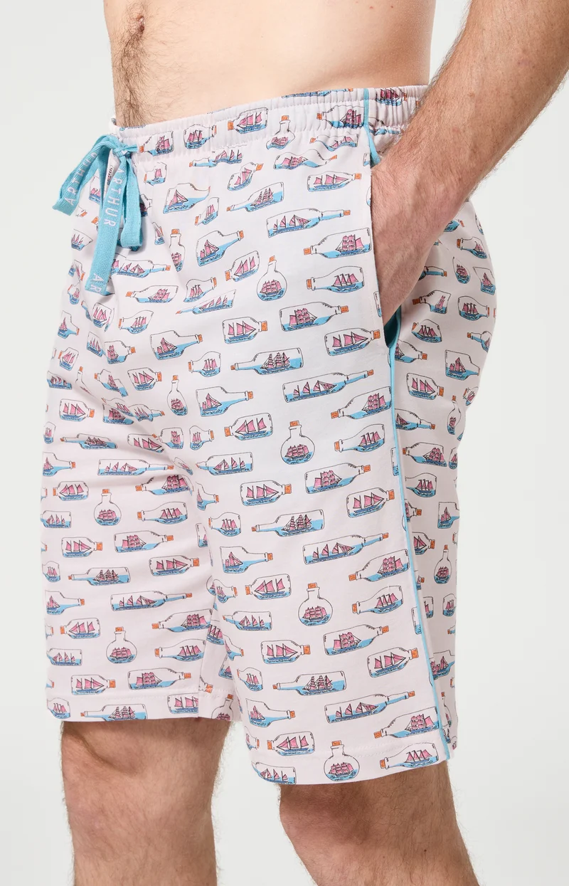 Pyjashort en jersey de coton léger - Pyj à mât
