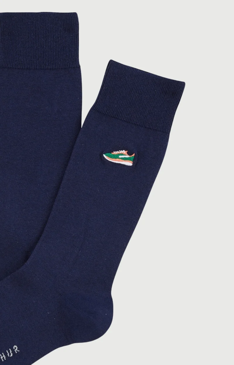 Chaussettes brodées en coton - Baskets