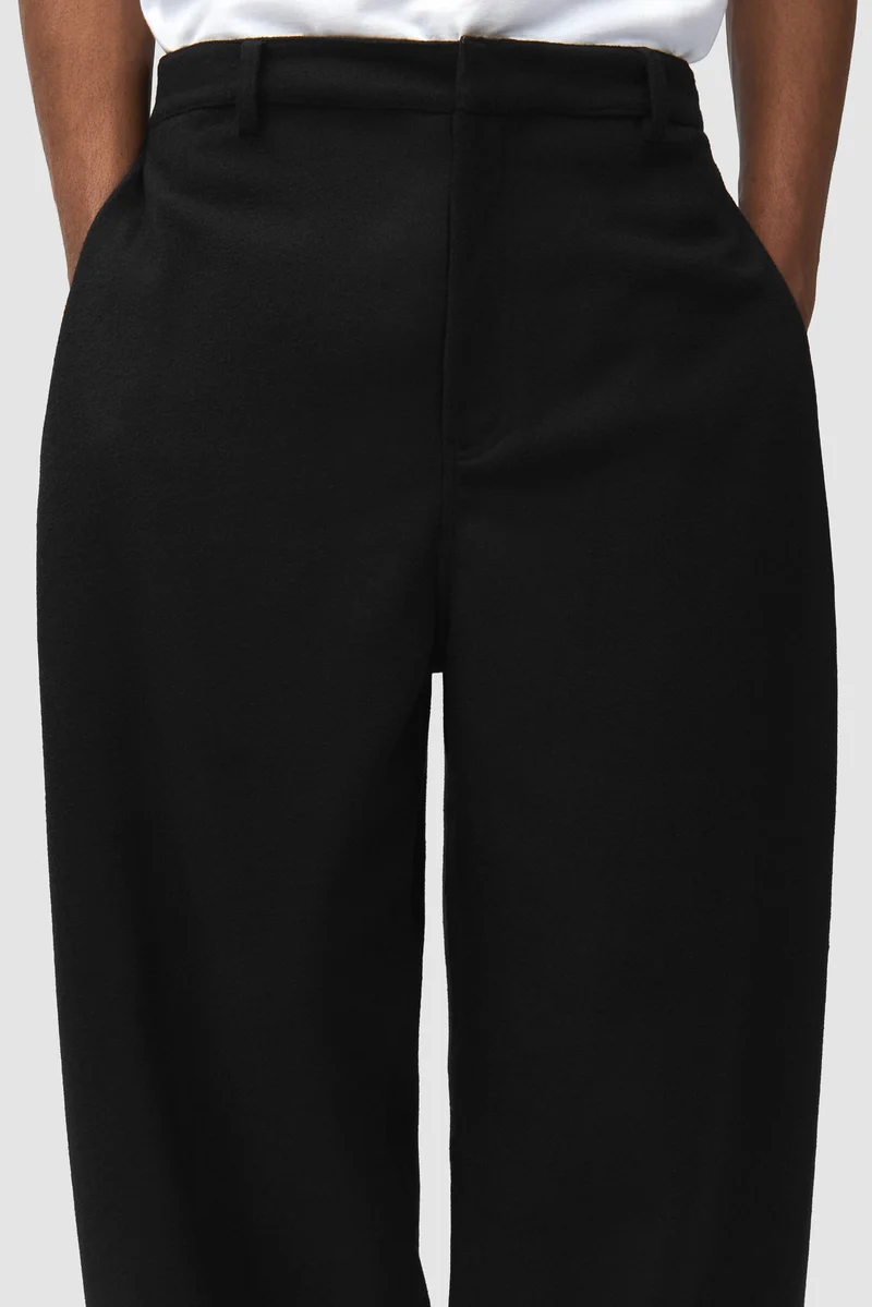 Arte Antwerp WOOL PLEATED GALLERY PANT Black