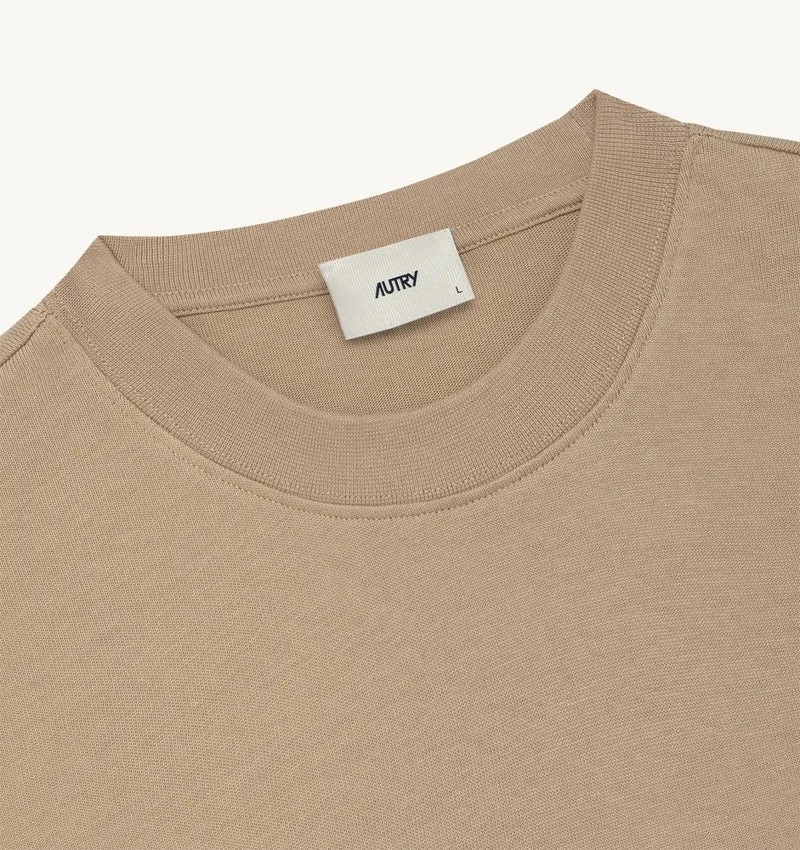 AUTRY T-SHIRT AVEC LOGO TON SUR TON UNISEX BEIGE