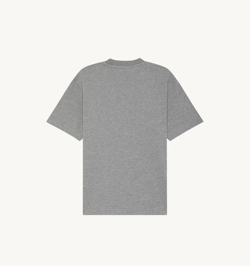 AUTRY T-SHIRT AVEC LOGO TON SUR TON UNISEX GRIS MELANGE FONCE