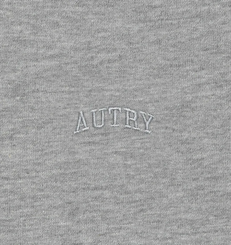 AUTRY T-SHIRT AVEC LOGO TON SUR TON UNISEX GRIS MELANGE FONCE