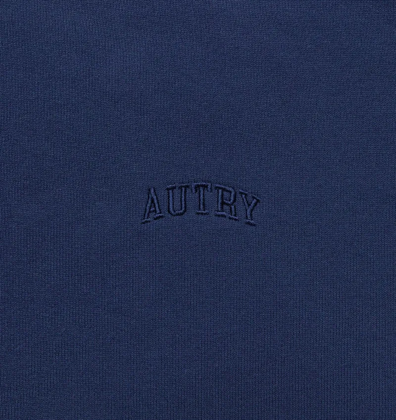 AUTRY SWEAT À CAPUCHE ZIPPÉ UNISEXE BLEU