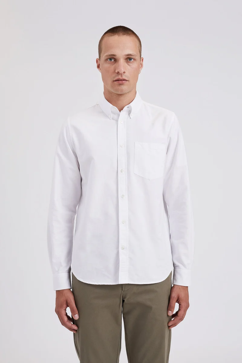 Norse Standard Oxford BD Shirt white