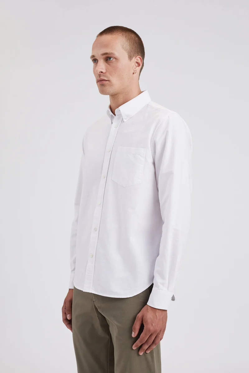 Norse Standard Oxford BD Shirt white