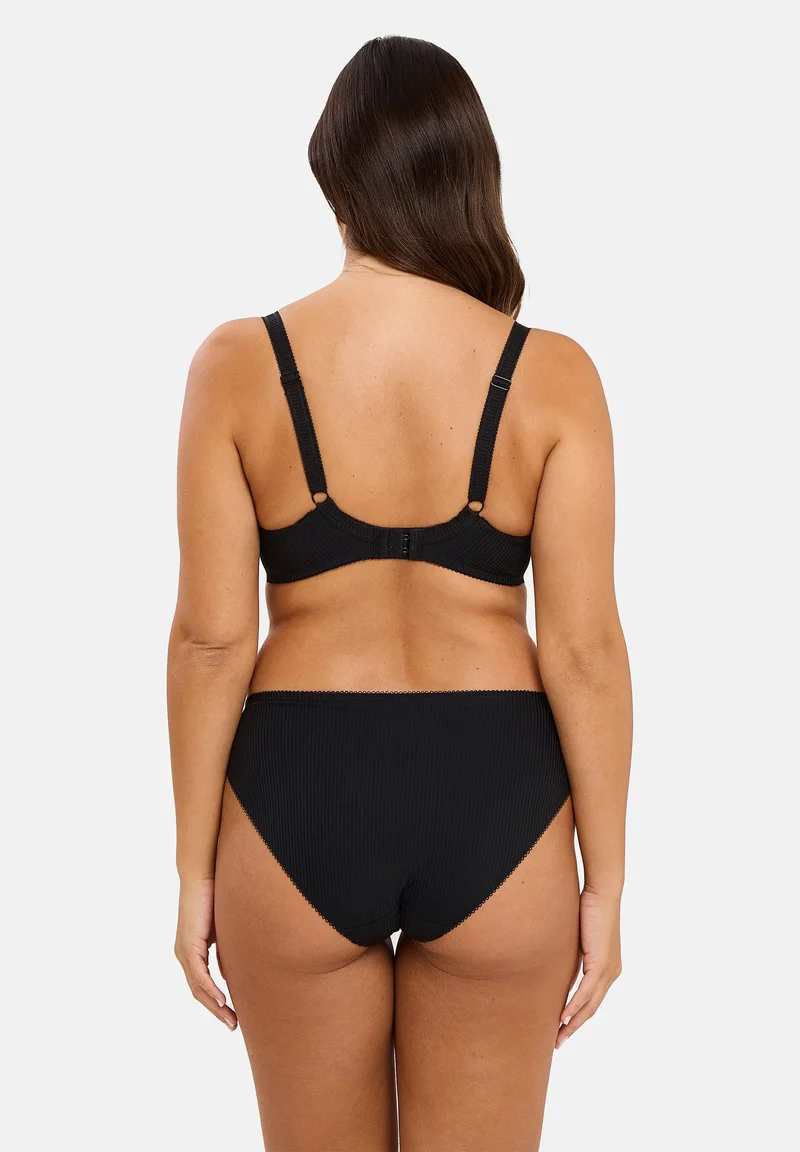 Slip Rosa Fantaisie Aquarelle Florale Noire