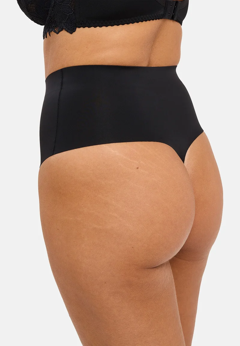 String taille haute gainant Perfect Touch Noir