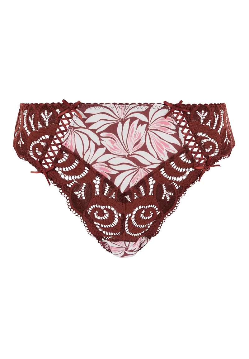 Slip Amélie Print Imprimé Floral Rouge Cabernet