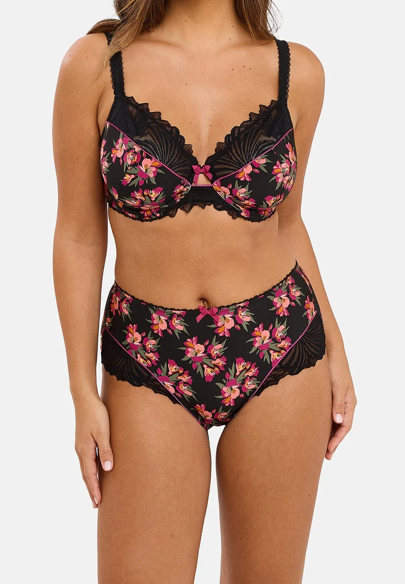 Shorty Oriane Bouquets Noir & Rose