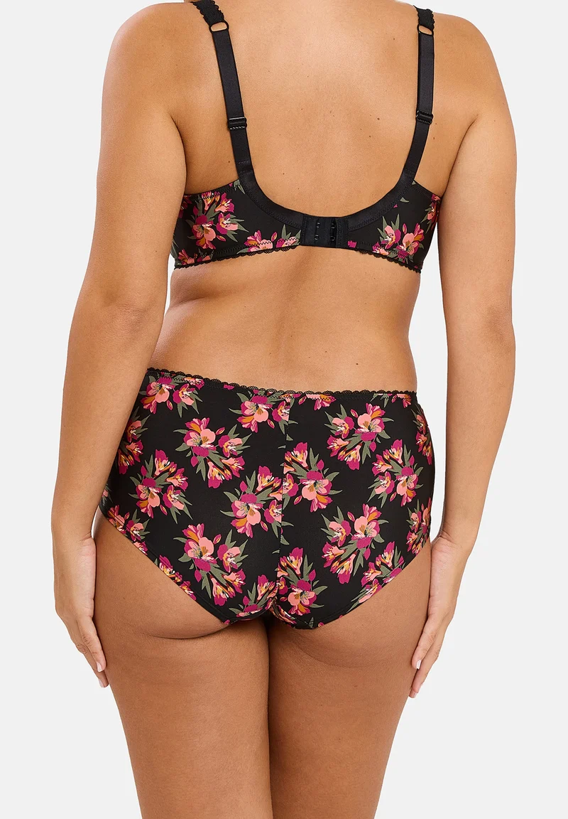 Shorty Oriane Bouquets Noir & Rose
