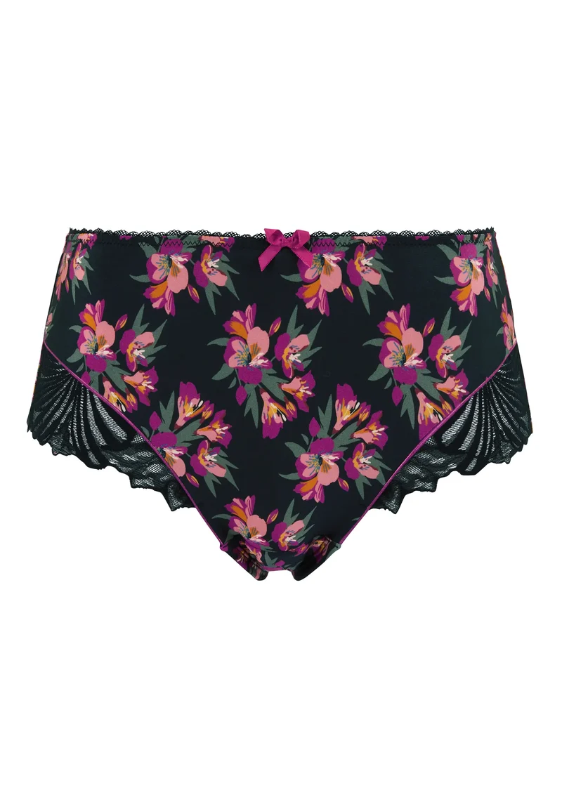 Shorty Oriane Bouquets Noir & Rose