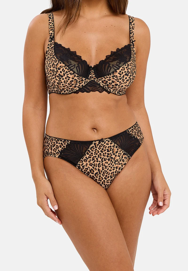 Slip Lya Imprimé Léopard Mocha