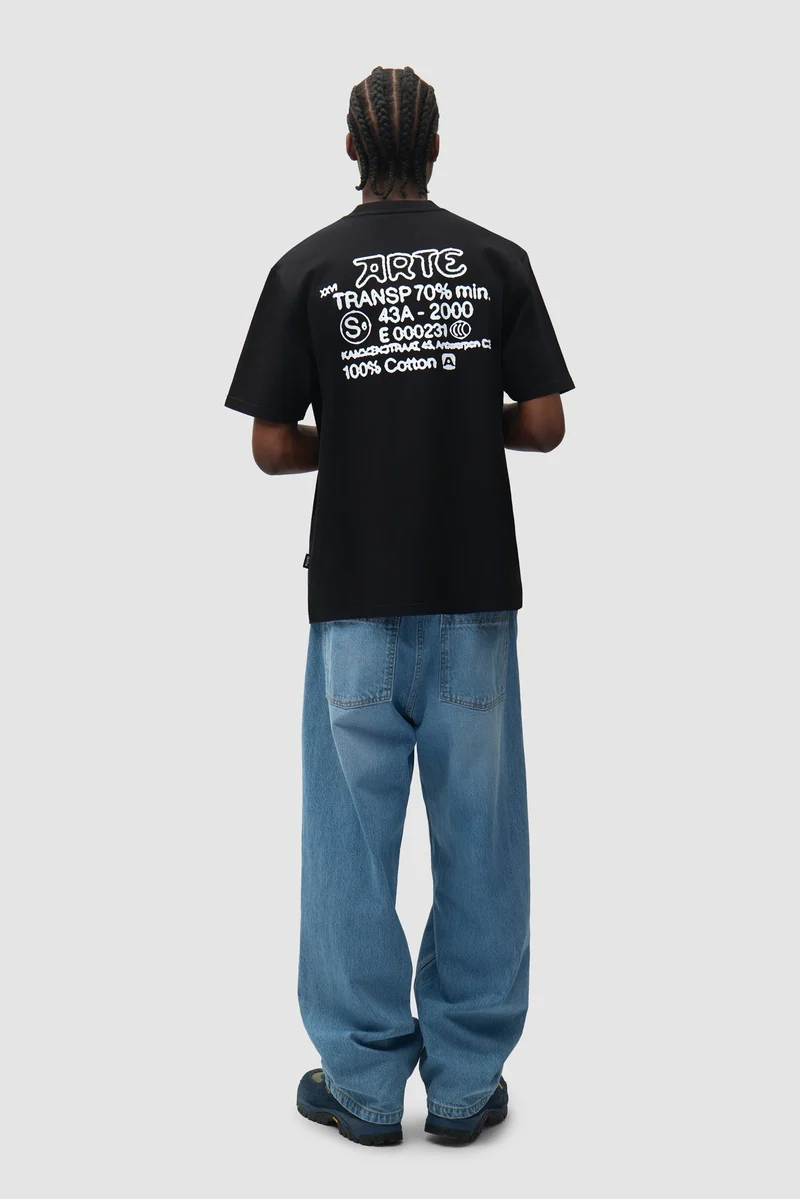 Arte Antwerp SERIAL STAMP S/S TEE Black