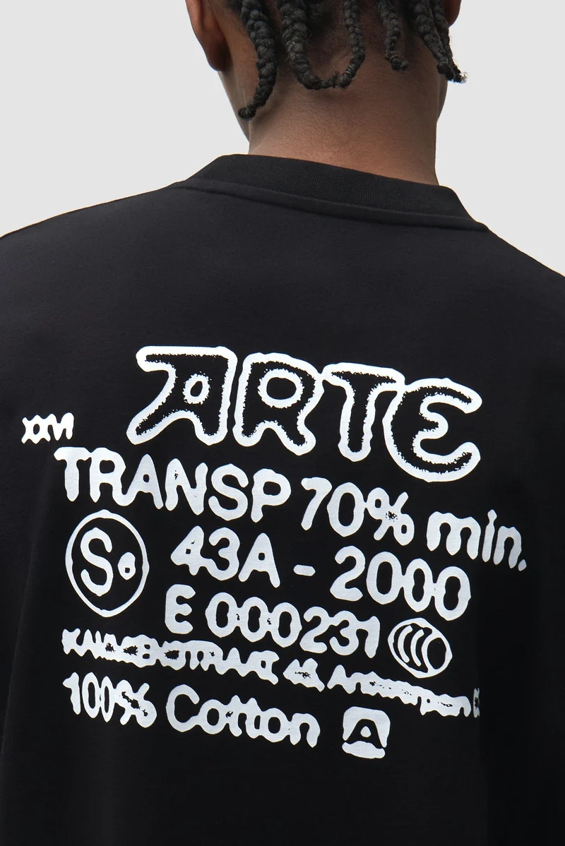 Arte Antwerp SERIAL STAMP S/S TEE Black