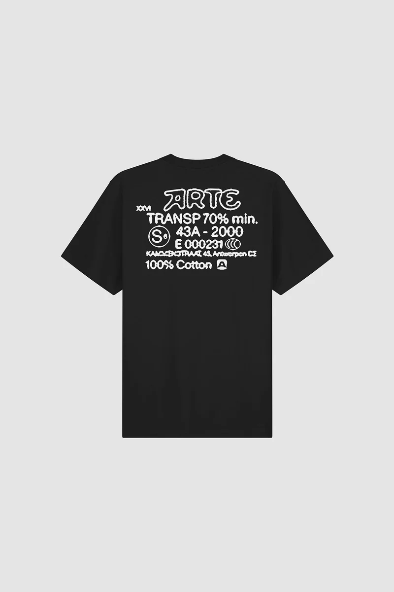 Arte Antwerp SERIAL STAMP S/S TEE Black