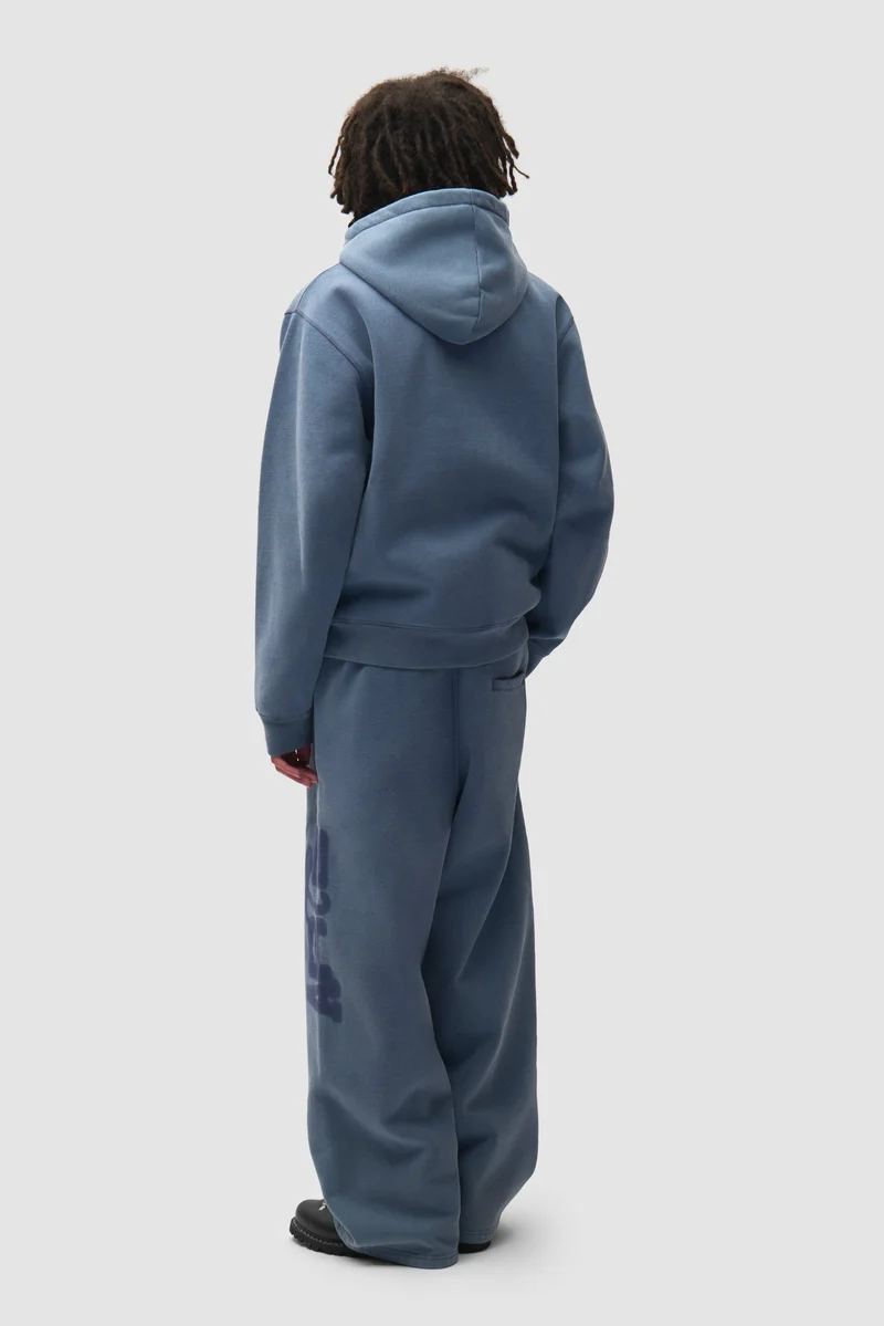 Arte Antwerp STENCIL SUNFADE ZIP HOODIE Navy
