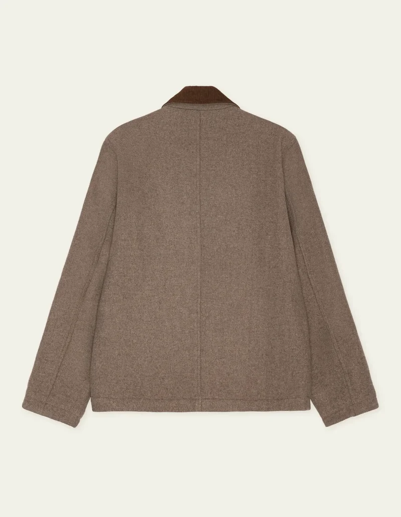 Les Deux MELANGE WOOL JACKET Dark Sand Melange
