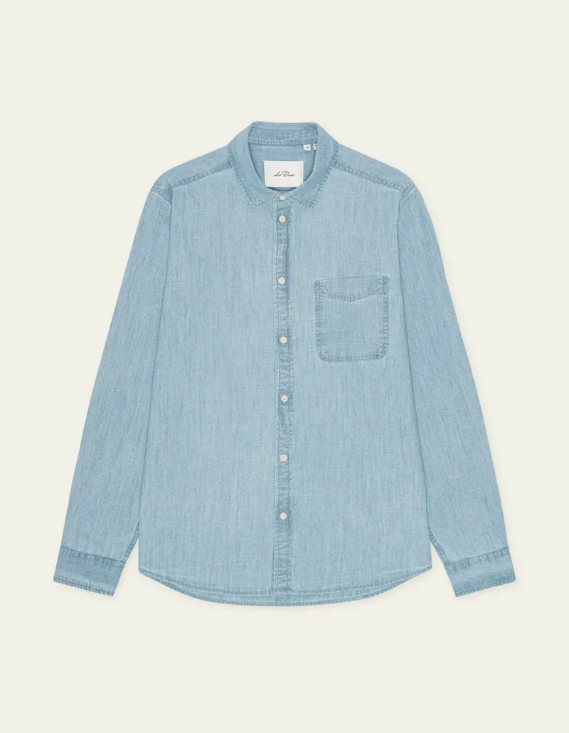 Les Deux CHAMBRAY SHIRT Light Blue Wash